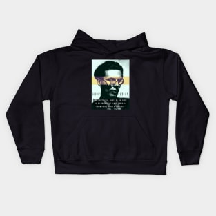 Aldous Leonard Huxley portrait and quote: We live together, we act on, and react to, one another Kids Hoodie